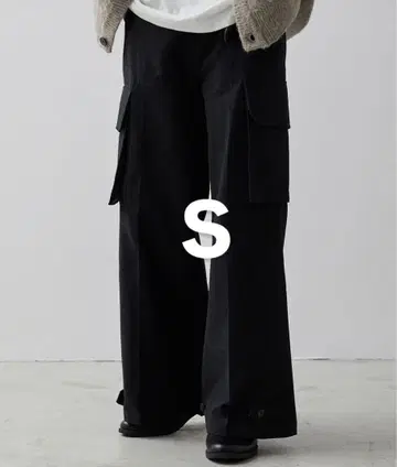 블랙 플레어 카고 팬츠 CLEL