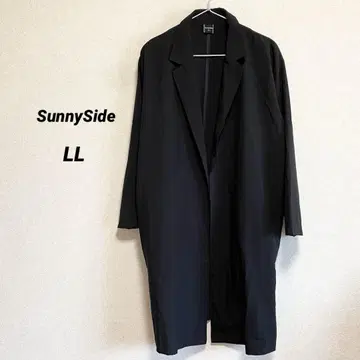 SunnySide 긴팔 롱 코트 얇은 소재 블랙 LL