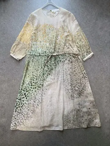 새상품급 l'atelier du savon 롱 원피스 레어 수채화