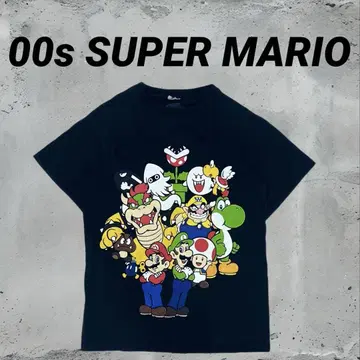 00s super mario 마리오 공식 빈티지 반팔 티셔츠 S 사이즈