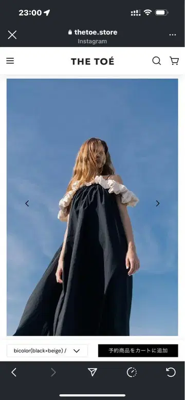 THE TOE ERIE FRILLS ONEPIECE * 바이컬러