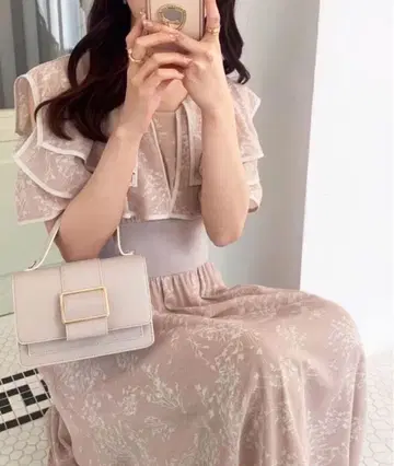 MAJESTIC LEGON 더블 컬러 코르셋 원피스 핑크 S