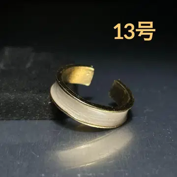 빈티지 패션 반지 골드 13호 화이트 밴딩 심플