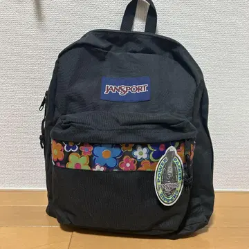 [데드스탁 택 포함] 90년대 JANSPORT 블랙 플라워 백팩