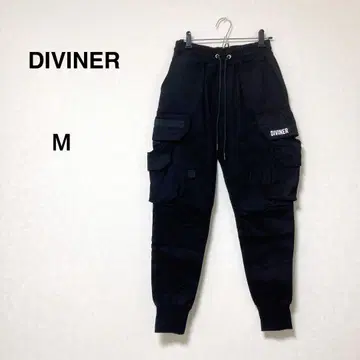 DIVINER 카고 팬츠 조거 팬츠 블랙 M