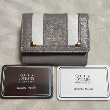 미사용 새상품 지갑 사만다 타바사 쁘띠 초이스 코너 하트 모티브 그레이지