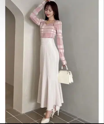 리젝시 코르셋 머메이드 스커트 아이보리