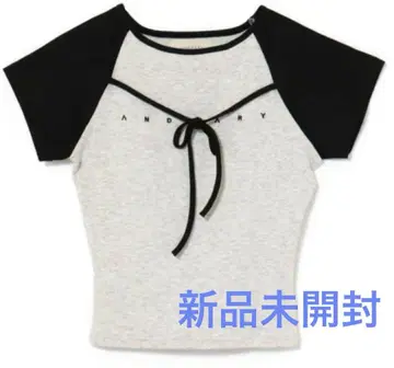 andmary Alma ribbon tops gray