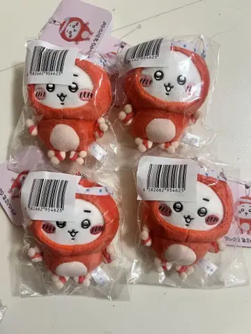 치이카와 문어 오징어 복권 봉제 인형 4개 세트