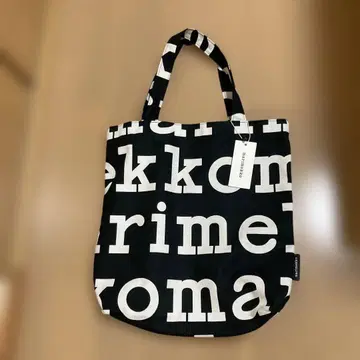marimekko 코튼 토트백 블랙/화이트