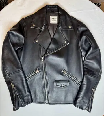 TOMORROWLAND DENIM 가죽 블랙 가죽 더블 라이더스 46