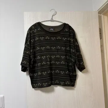 HYSTERIC GLAMOUR 기하학 무늬 반팔 니트