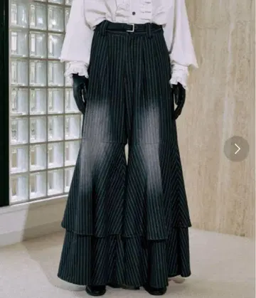 Seyto 스트라이프 레이어드 플레어 데님 팬츠 size0