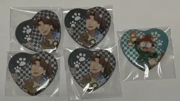 닌타마 란타로 난자타운 야마다 리키치 이나데라 란타로 하트 캔뱃지 5점