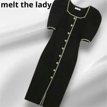 melt the lady square tight long dress