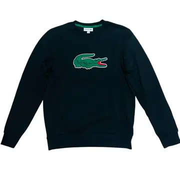 새상품급 LACOSTE 라코스테 맨투맨 트레이너 빅 로고 블랙