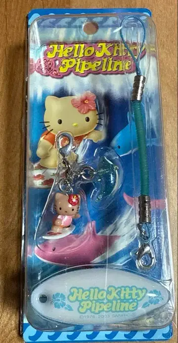 헬로키티 여름 한정 서핑 일광화상 키티 핸드폰 클리너 포함 파랑