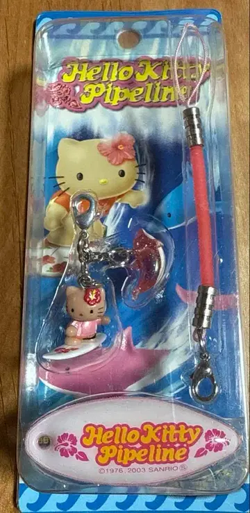 헬로키티 여름 한정 서핑 태닝 키티 핸드폰 클리너 포함 핑크