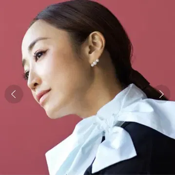 레어 새상품급 Les bonbon 카미사키 메구미 3연 담수 펄 귀걸이