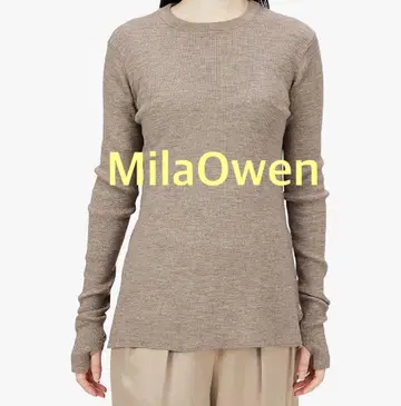 [오늘 한정 가격] MilaOwen 미라오웬 크루넥 리브 니트 사이즈 1