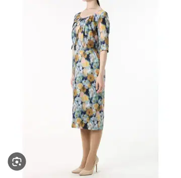 49AV.준코 시마다 플라워 프린트 원피스 보타니컬 보카시