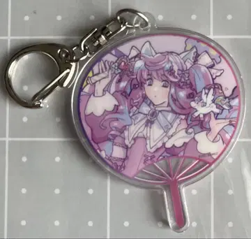 마크로스F 갤럭시 라이브 럭키 드로우 미니 부채 키링 쉐릴