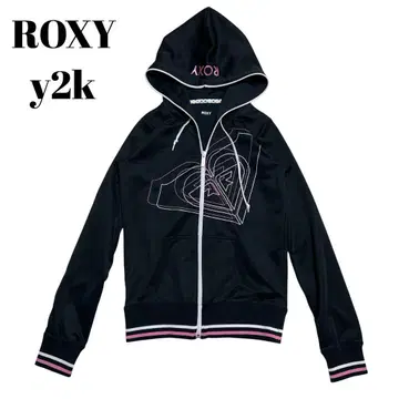 새상품급 헤이세이 갸루 y2k ROXY 후드 부착 집업 후드티 그런지