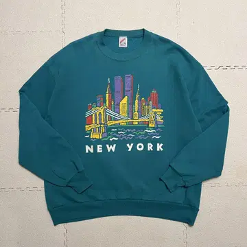 90년대 USA 제 Jerzees NEW YORK 트윈 타워 맨투맨