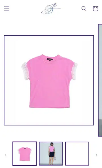 Ans Dotsloevner FRILLED TINY TEE / PINK