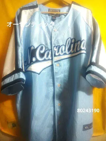 USA 하이퀄리티 오센틱 노스캐롤라이나 베이스볼 셔츠
