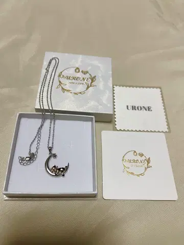 URONE S925 달과 소 실버 목걸이