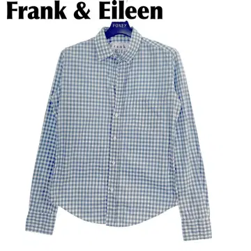 [새상품급] Frank & Eileen 긴팔 스키퍼 셔츠 XXS 블루