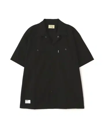 Schott 블랙 반팔 워크 셔츠