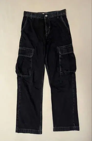 ZARA 스트레이트 카고 팬츠 블랙