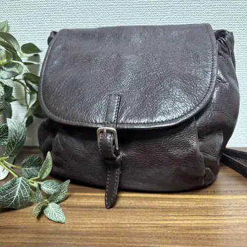보데상 천연 가죽 브라운 가죽 숄더백