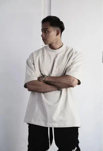 Pvot Mock Neck 티셔츠 (Marble White)