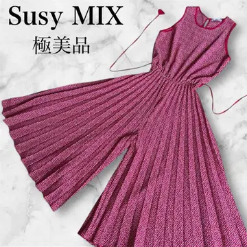 [컨디션 최상] Susy MIX 스믹스 롱 플리츠 와이드 팬츠