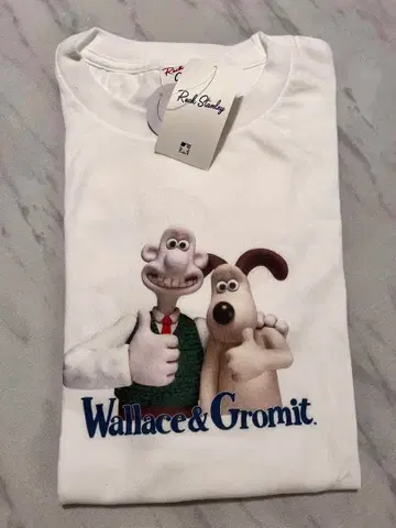 [택 포함 새상품] 월레스와 그로밋 티셔츠 wallace & gromit
