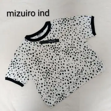 새상품 mizuiro ind 애니멀 프린트 코튼 티셔츠 일본제