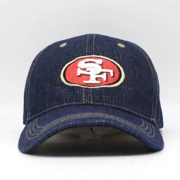 NFL SF 샌프란시스코 로고 자수 캡 구제 데님 빈티지