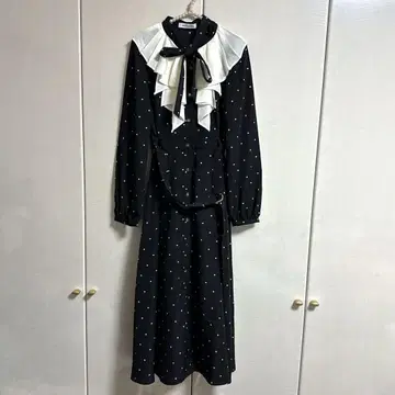 레이디 아젤 러플 프릴 보타이 원피스