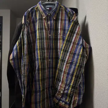 TOMMY JEANS 멀티 컬러 체크 셔츠 XL