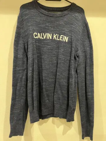 CALVIN KLEIN 그레이 니트 스웨터