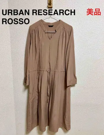 [새상품급] URBAN RESEARCH ROSSO 새틴 절개 원피스