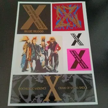 1989년 BLUE BLOOD TOUR 한정판 스티커 시트 X JAPAN