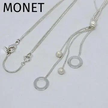 MONET 모네 실버 체인 디자인 목걸이