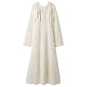 FRAY I.D 레이스 롱 오케이션 드레스 화이트