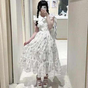 evelyn 에블린 오리지널 리본 무늬 op 블루