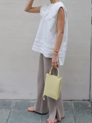 machatt 마차트 레이스 칼라 블라우스