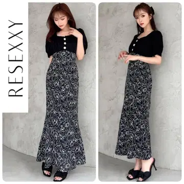 [새상품급] RESEXXY 퍼프 슬리브 머메이드 원피스 S 사이즈